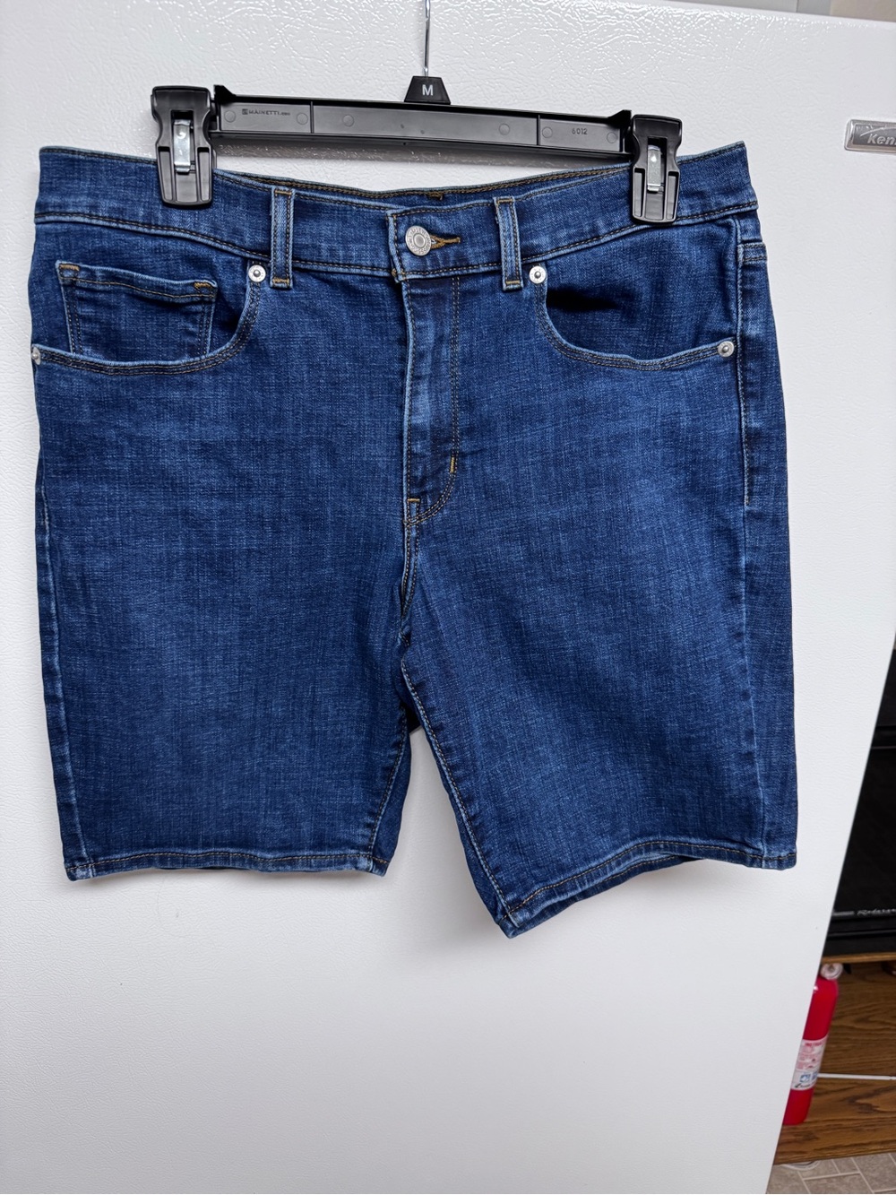 Levi's Women's Dark Blue Denim Bermuda Shorts